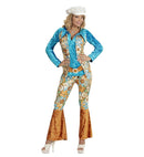 Hippie Woman Velvet  Shirt Withvest And Belt, Pants, Hat 