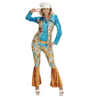 Hippie Woman Velvet  Shirt Withvest And Belt, Pants, Hat 