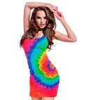 Neon Tie Dye Party Fashion Dress  Dress 