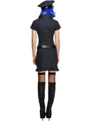 Fever Naughty Cop Costume Adult Blue Dress Tie Hat and Belt 3