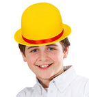 Yellow Bowler Hat Felt