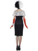 Cruella Devile Costume Evil Madame Ladies Black Dress 2