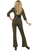Top Gun Aviator Adult Green Jumpsuit Black Belt 3