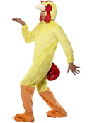 Chicken Costume Adult Yellow and Orange Hooded Jumpsuit 2