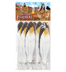 Set Of 12 Native Indian Feathers 2 Colors Ass.
