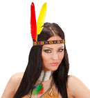 Native Indian Headband With 2 Feathers