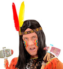 Native Indian Headband With 2 Feathers 2 Colors Ass.