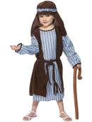 Shepherd Costume Kids Brown and Blue Robe Headpiece and EVA Staff 4