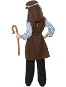 Shepherd Costume Kids Brown and Blue Robe Headpiece and EVA Staff 3