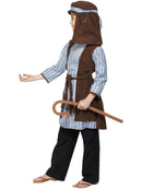 Shepherd Costume Kids Brown and Blue Robe Headpiece and EVA Staff 2