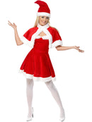 Miss Santa Costume Adult Red White Dress Cape and Hat 4