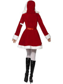 Miss Santa Costume Red Dress and Hood with White Trim 3