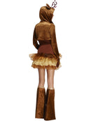 Fever Reindeer Costume Adult Brown Tutu Dress Detachable Clear Straps Hooded Jacket and Bootcovers 3