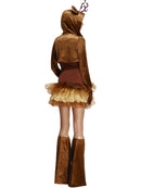 Fever Reindeer Costume Adult Brown Tutu Dress Detachable Clear Straps Hooded Jacket and Bootcovers 3