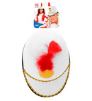 White Majorette Hat Felt