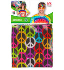 Peace Sign Bandana 55X55 Cm - 100% Cotton