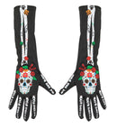 Dia De Los Muertos Gloves 40 Cm