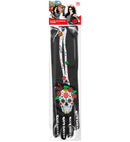 Dia De Los Muertos Gloves 40 Cm