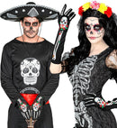 Dia De Los Muertos Gloves 40 Cm
