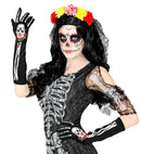 Dia De Los Muertos Gloves 40 Cm