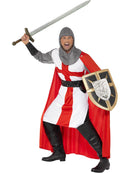 St George Hero Costume Adult Tunic Red Cape Crusader Outfit 4