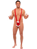 Santa Kini Red White with Santa Face Xmas Party Costume 4