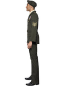 Wartime Officer Adult Green Beret Tie Trousers Belt and Jacket 2