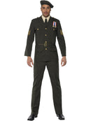 Wartime Officer Adult Green Beret Tie Trousers Belt and Jacket 1