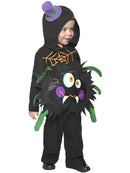 Crazy Spider Costume Kids Black Hooded Tabbard 2