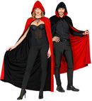 Black/Red Reversible Hooded Cape140 Cm