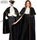 Venetian Cape With Jabot Velvet - 142 Cm
