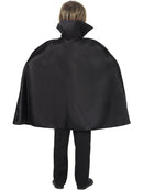 Dracula Boy Costume Kids Black Cape Red Cummerbund Waistcoat and White Cravat 3