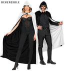 Black/White Reversible Hooded Cape 140 Cm