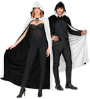 Black/White Reversible Hooded Cape 140 Cm