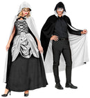 Black/White Reversible Hooded Cape 140 Cm