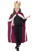Kiddy King Costume Kids Purple White Robe and Gold Crown 4