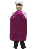 Kiddy King Costume Kids Purple White Robe and Gold Crown 3