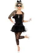 80s Wild Child Adult Costume Jacket Top Tutu Leggings Gloves and Headband 4