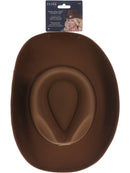 Fever Wild West Cowboy Hat Adult Brown Felt with Gold Star Detail 3