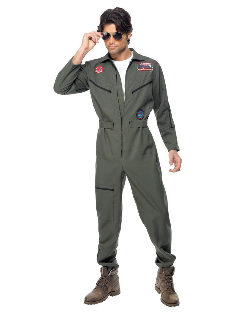 Top Gun Maverick Pilot Jumpsuit Costume Adult Green