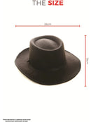 Authentic Western Gunslinger Hat Adult Black Wide Brimmed Costume Accessory 7