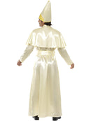 Pope Costume Adult Cream Robe Sash Hat Necklace Cape 3