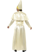 Pope Costume Adult Cream Robe Sash Hat Necklace Cape 3