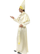 Pope Costume Adult Cream Robe Sash Hat Necklace Cape 2