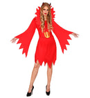 Devilin  Dress, Belt With Stand-Up Collar 