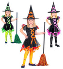 Ribbon Witch 3 Assorted Colours Dress Hat Costume for Girls Image 1