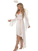 Angel Costume Adult White Dress Halo Wings and Belt 2