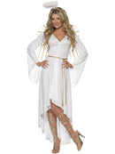 Angel Costume Adult White Dress Halo Wings and Belt 1