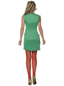 Christmas Tree Costume Ladies Green Festive Dress and Gold Star Headband 3