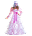 Grand Gala Lady  Dress With Wirehoop, Ribbon Belt, Headpiece With Veils 